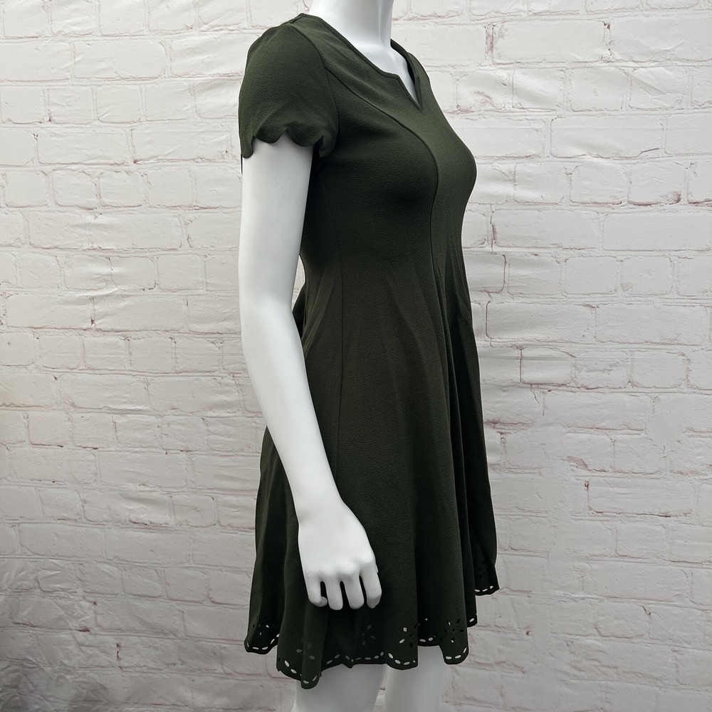 Aphratti Women Short Sleeve Cute Casual Summer Semi Formal A Line Green Dress S - Picture 2 of 14